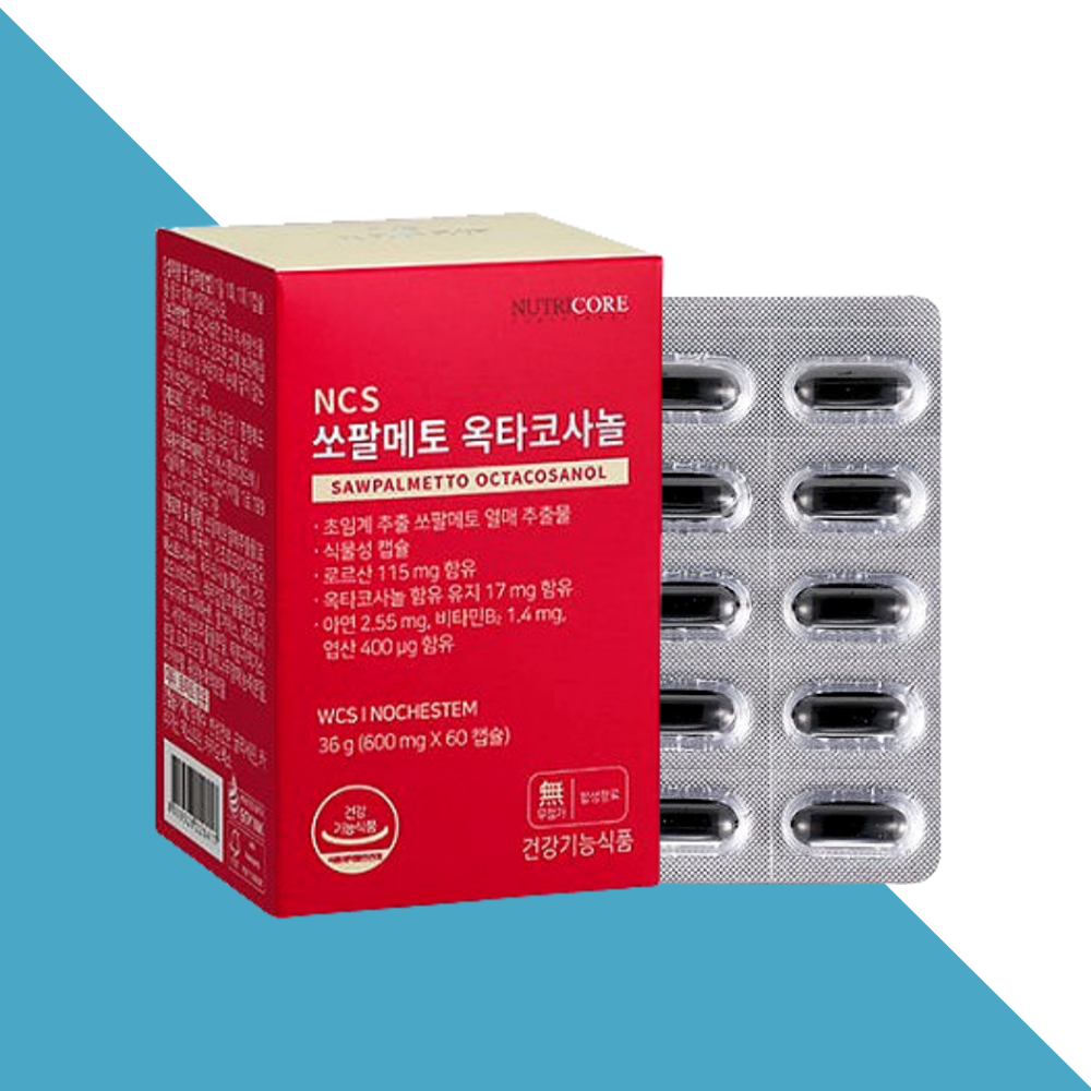 뉴트리코어 쏘팔메토 옥타코사놀 소팔메토 60캡슐X1개 - 메인 이미지