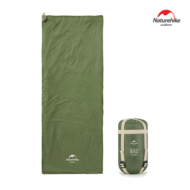 네이처하이크 LW180 초경량 XL 백패킹 여행 캠핑 미니 결합가능 침낭 그린