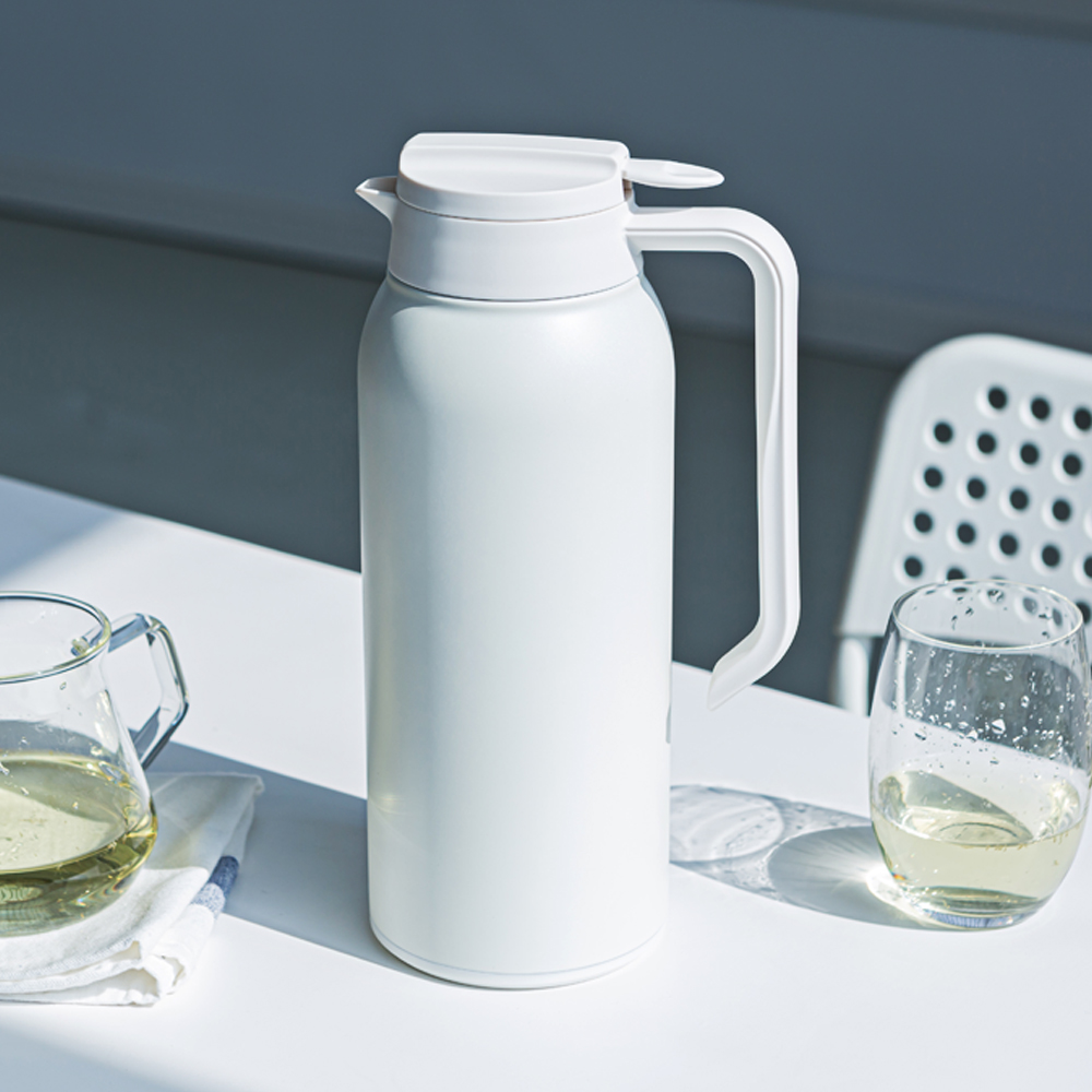 칼딘 보온보냉 서버 스텐 커피 서버 워터저그 1500ml, 화이트 - 상품 이미지