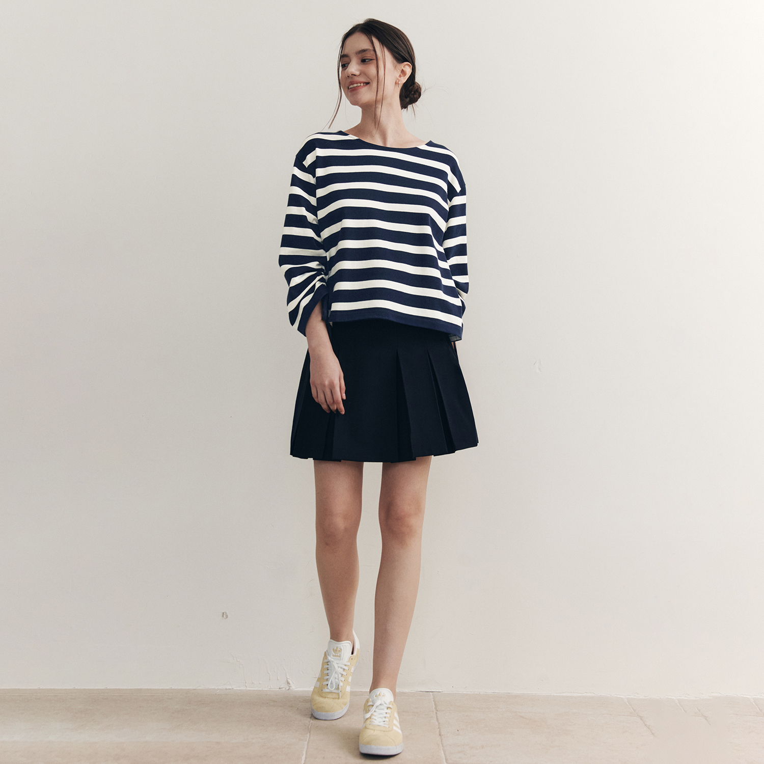 [N배송][제로스트릿]스트라이프 리본 티셔츠 STRIPE RIBBON T-SHIRT / STRIPE NAVY 이미지 3