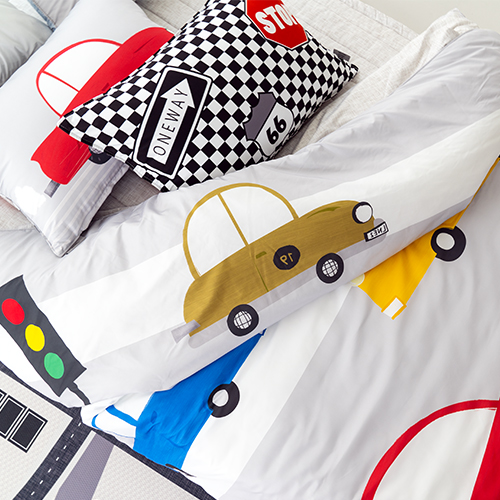 키즈 알러지 사계절 무봉제 누빔 이불커버 패드세트 레이싱 (자동차), S.SS(싱글.슈퍼싱글겸용)