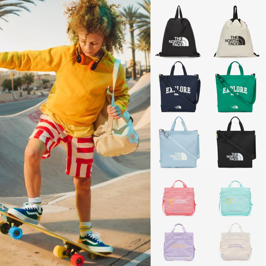 내셔널지오그래픽 노스페이스 키즈 초등학생 신발주머니 실내화가방 신주머니 학원보조가방
