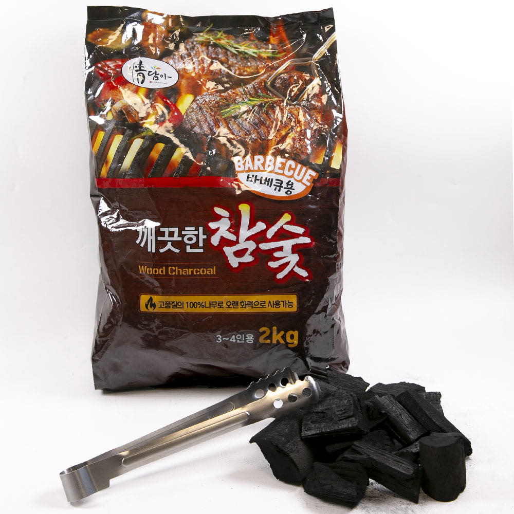 구이용 캠핑 참숯 바베큐 고기 참나무숯 차콜 흑탄 2kg - 상세 이미지 4
