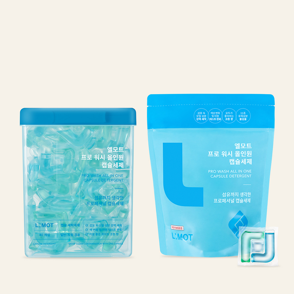 엘모트 프로워시 올인원 캡슐세제 40개입, 1개 - 상세 이미지 2