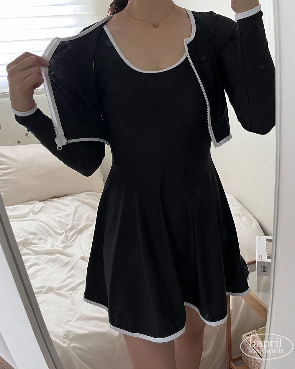 안나 체형커버 가디건 집업 원피스 모노키니 세트 수영복 호텔수영복 호캉스 바캉스 상세 이미지 17