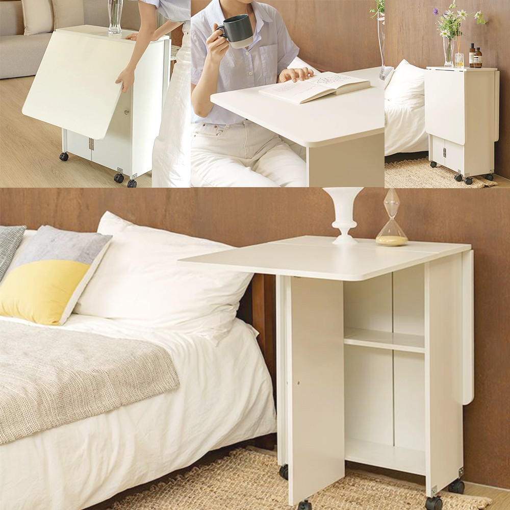 이동 접이식 식탁 다용도 사이드 심플 선반 거실 테이블