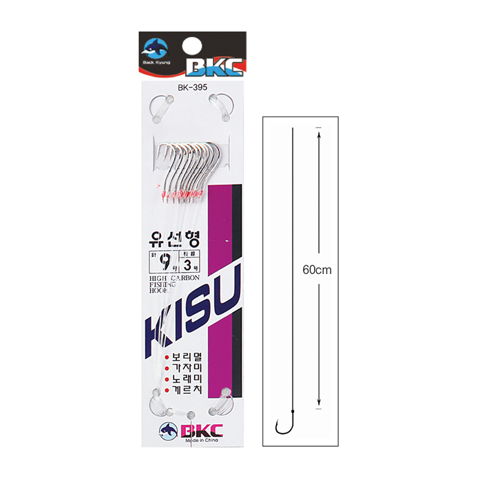 백경 유선형 모듬바늘 채비 BK-395 가자미 보리멸 외바늘 채비 도다리 넙치