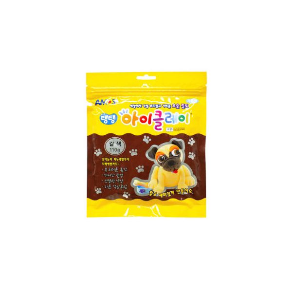 아모스 탱탱 아이클레이 파우치 110g 갈색 : 리뉴유통
