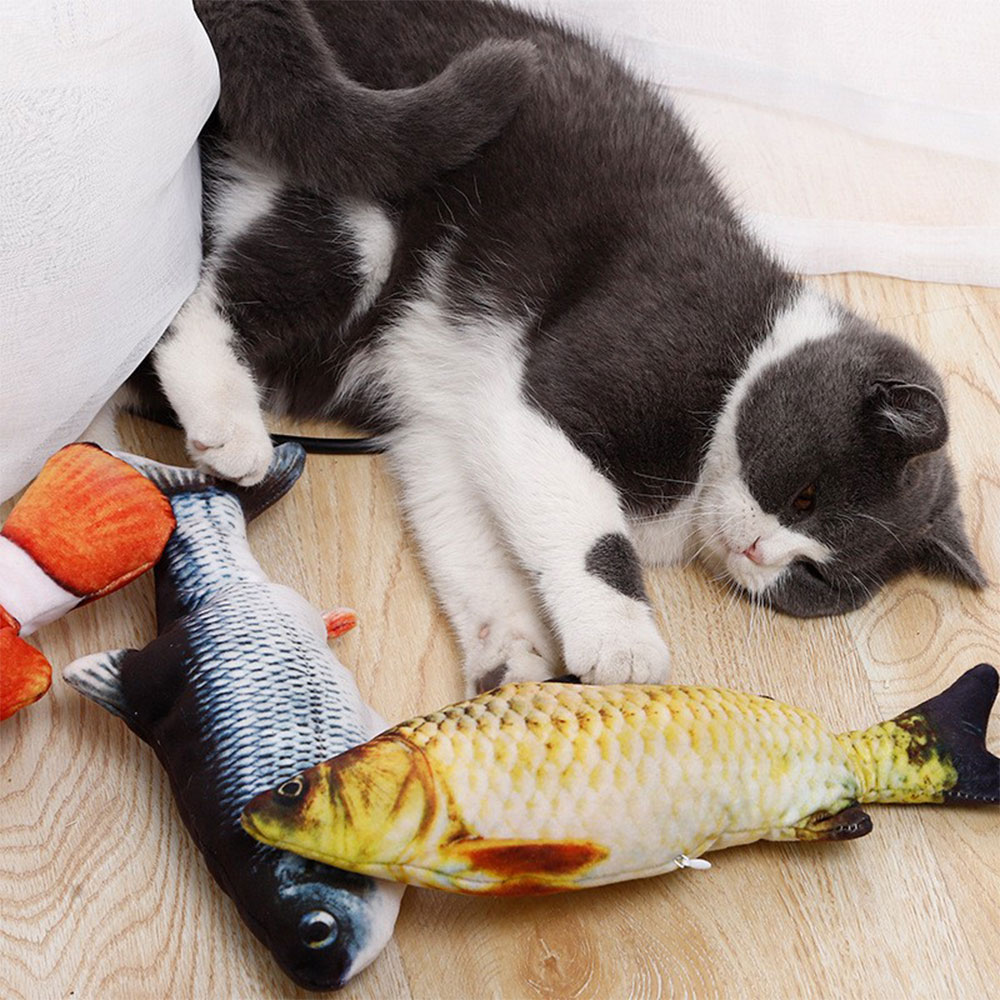 크레용펫 고양이 캣닢 쿠션 대왕 물고기 인형 4종 - 상세 이미지 3