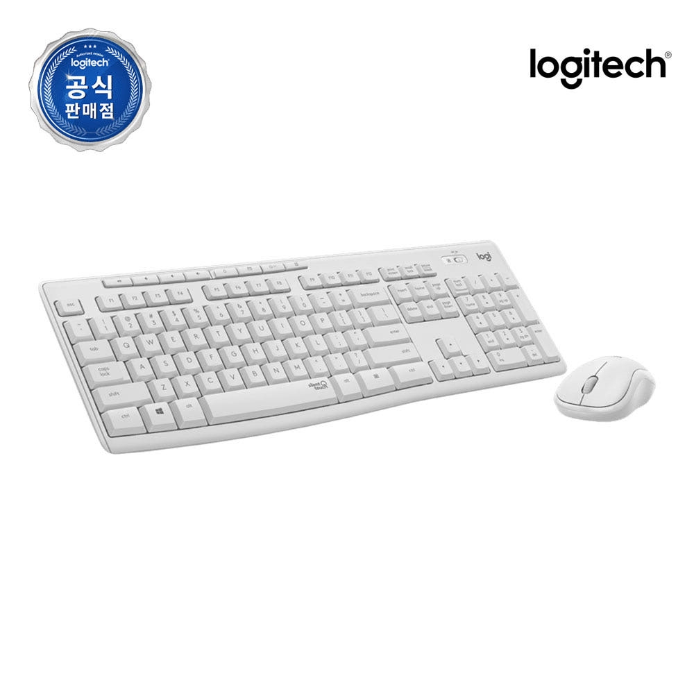 로지텍코리아 공식 MK295 Silent Combo 오프화이트, 멤브레인