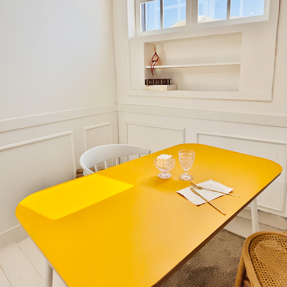 주문제작 가죽 테이블매트 식탁매트 깔개 패드 맞춤 사각 방수 양면 유리대용 AL70110