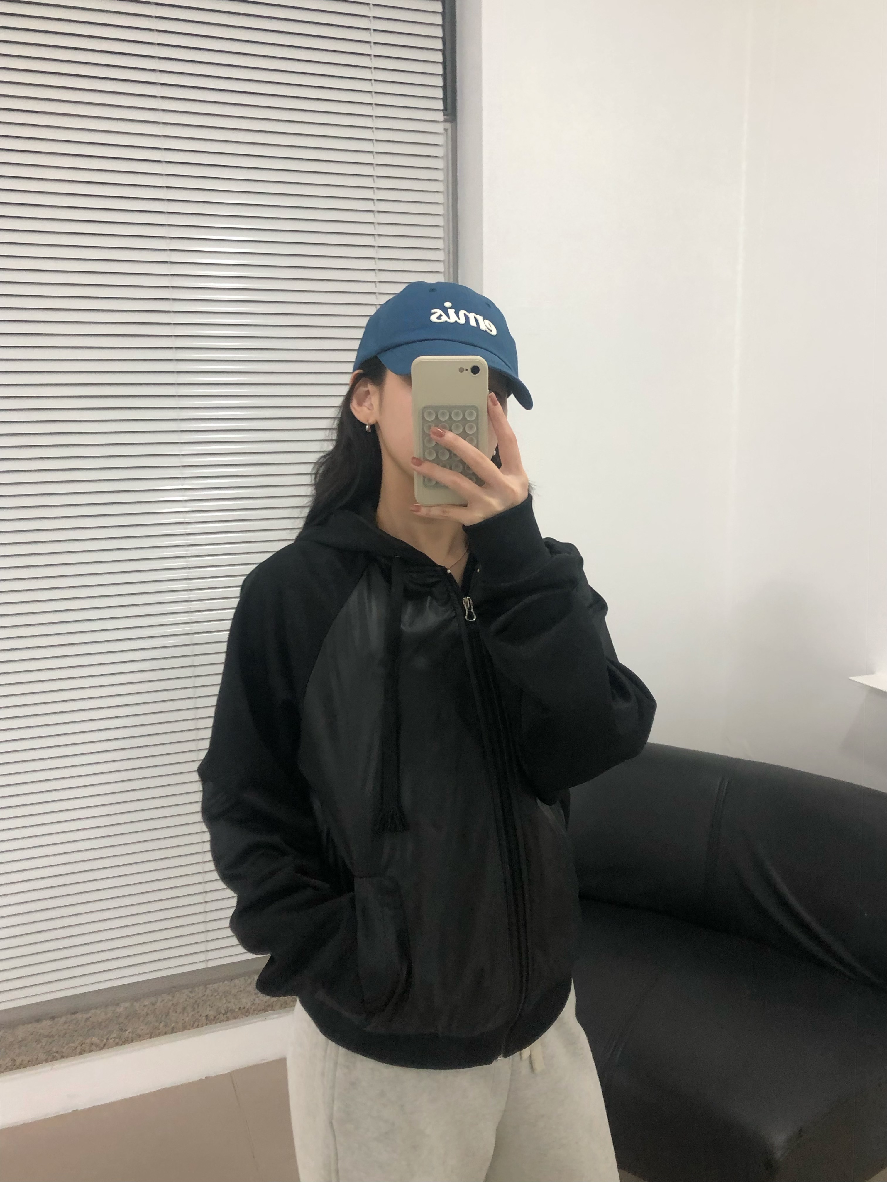 나일론 후드 집업 저지 NYLON HOODIE (2 color) 상세 이미지 9