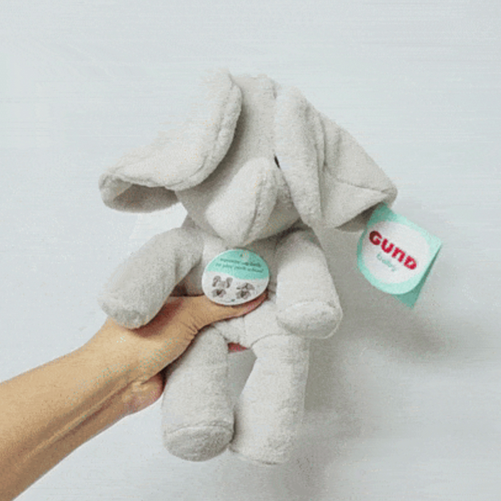 코끼리 까꿍인형 30cm 보들보들 움직이는 아기동물인형 KC인증 - 상세 이미지 2