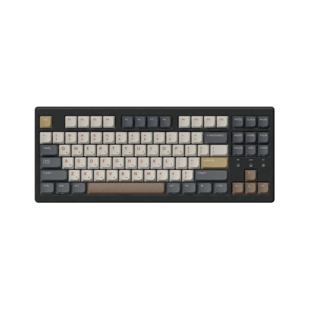 TFG Cloud CL 3모드 듀얼 가스켓 저소음 사무용 기계식키보드 모카코코아, 핑크솔트 토독