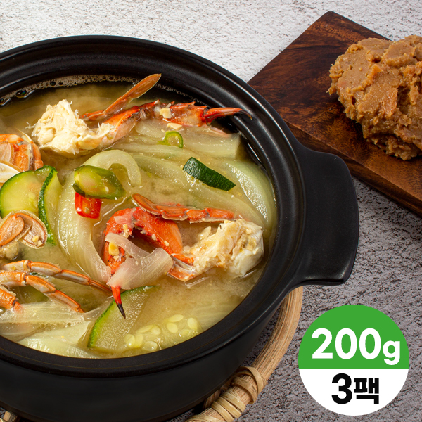 전라도 밥도둑푸드 맛집 간편 한끼 즉석 돌게 된장찌개 200g x 3개 : 은희  상회