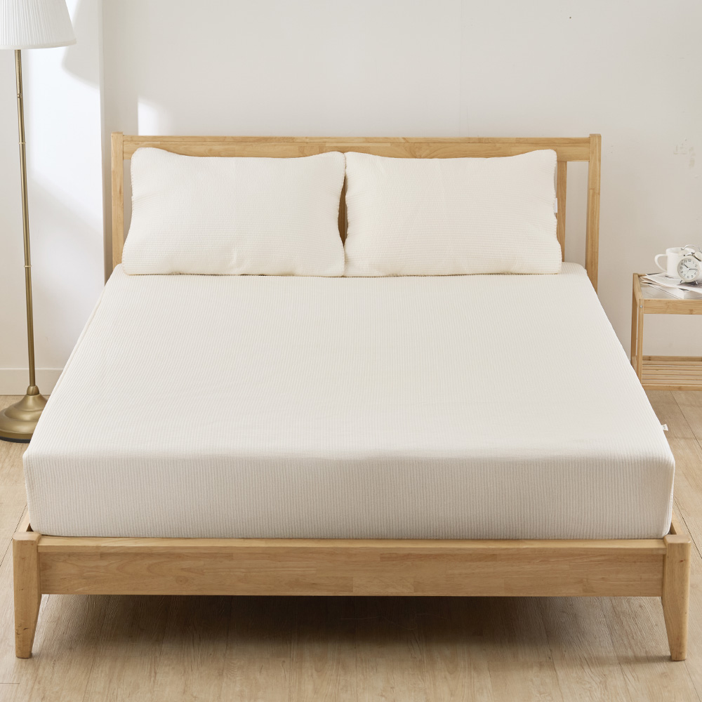 일체형 매트리스커버 침대커버 휴비스 듀라론 100% 부드러운 촉감 누빔패드 밴딩 SS