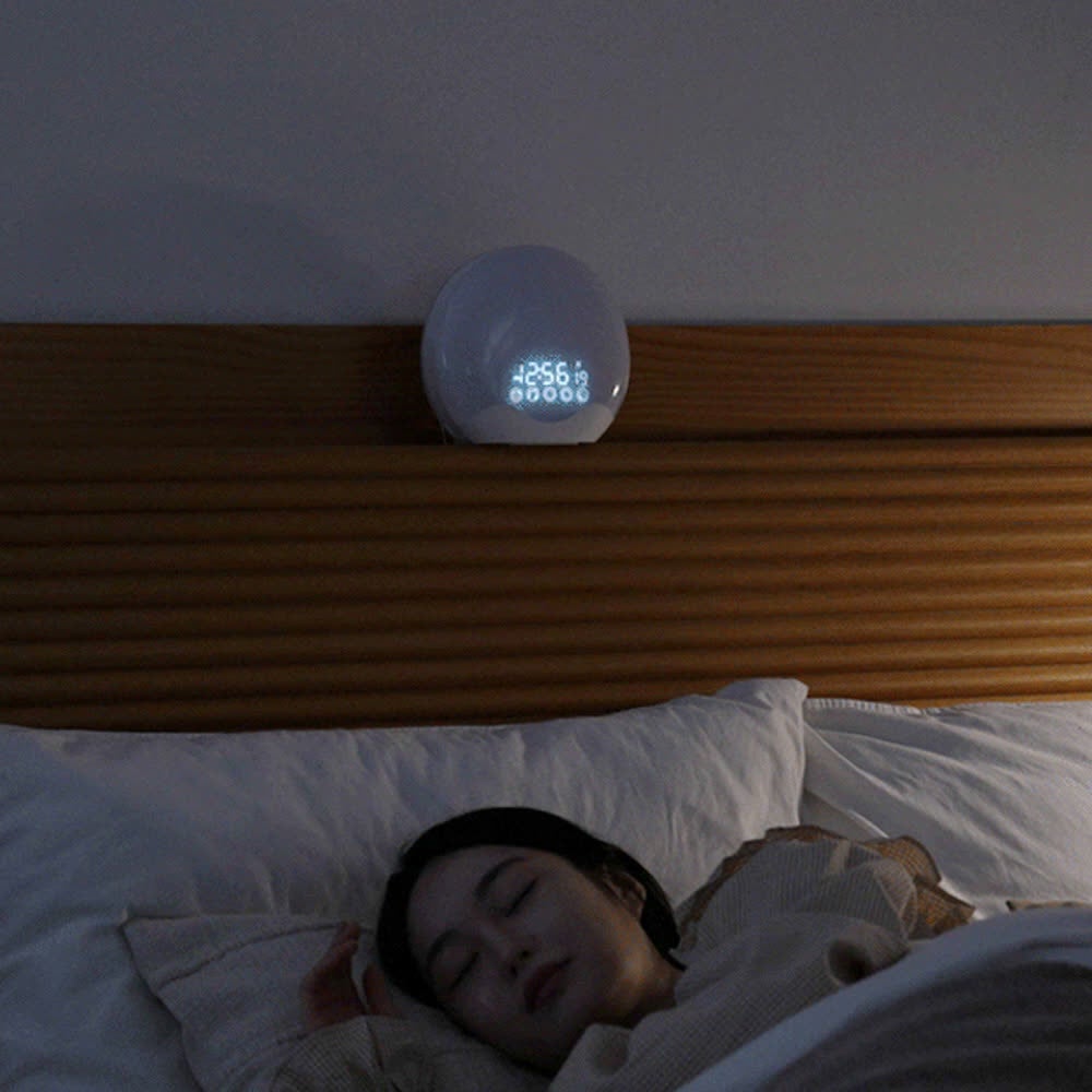 디얼 IoT 앱호환 미라클모닝 알람시계 양면 무소음 LED 탁상시계