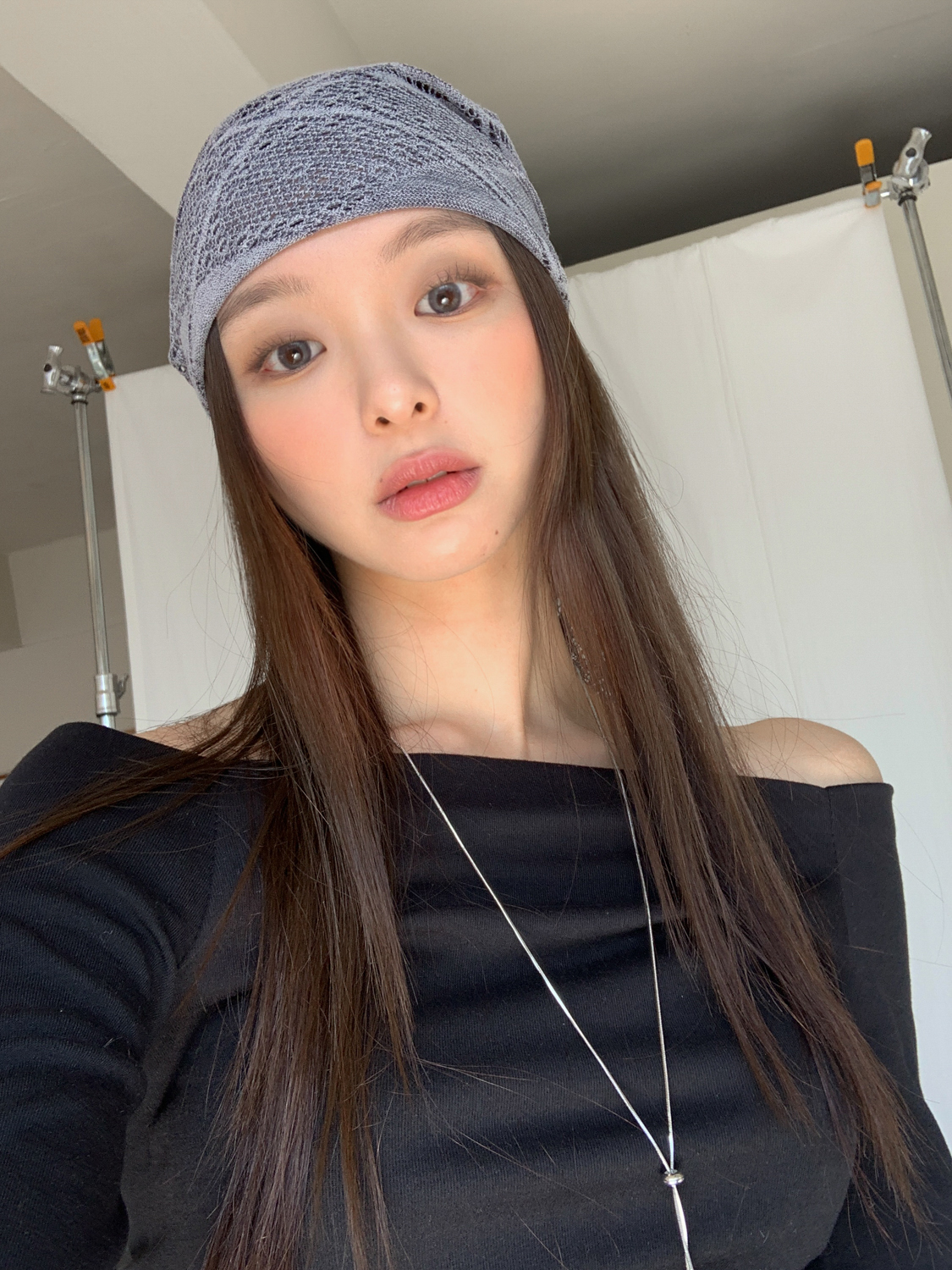 [아이돌착용!] 지스 펀칭 네트 봄 여름 셔링 두건 모자 3color 상세 이미지 9
