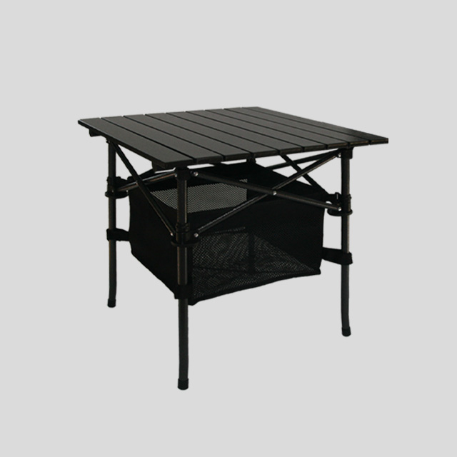 KOOLMAN(쿨맨) 알루미늄 접이식 캠핑 테이블 소형, 블랙