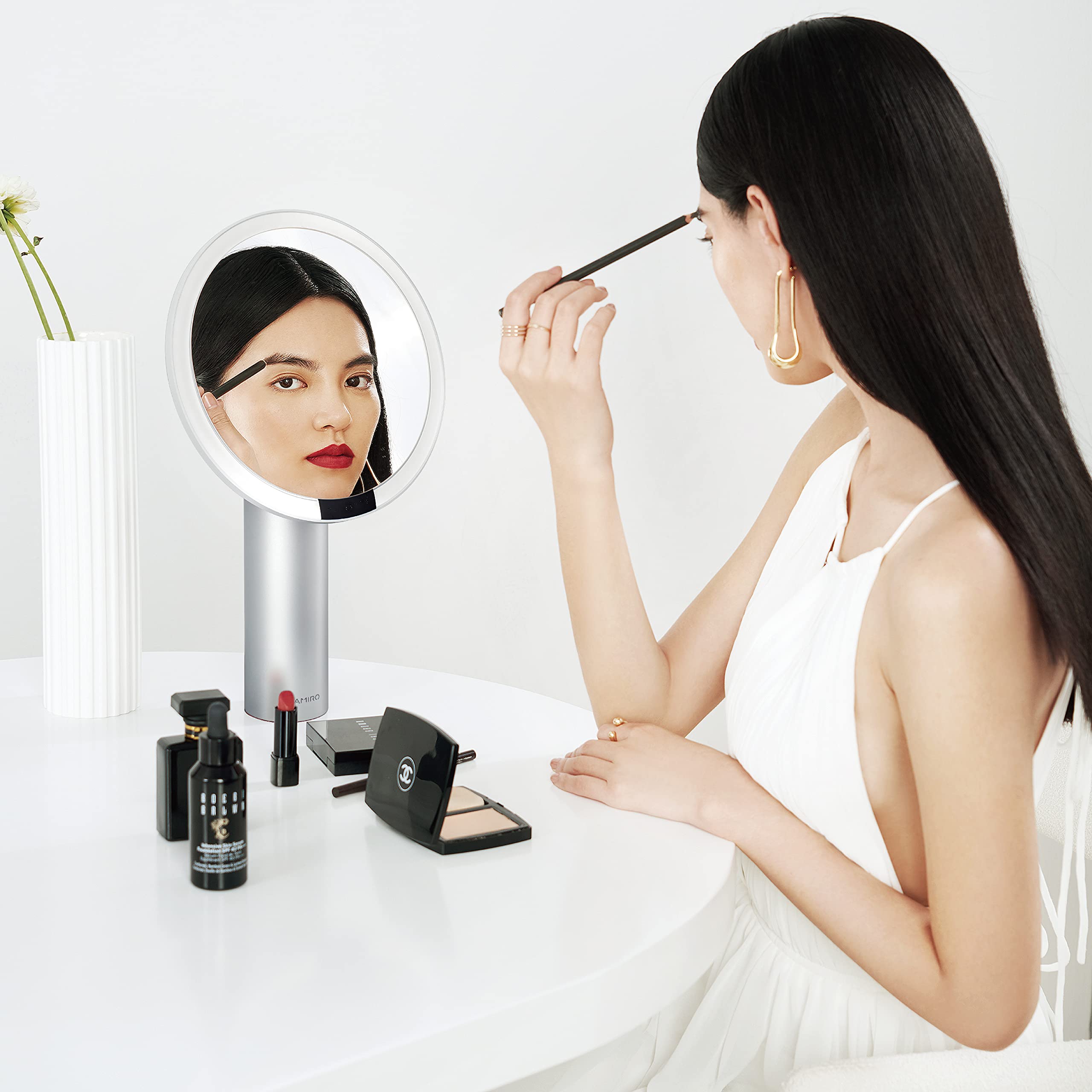 아미로 AMIRO 메이크업 화장 LED 터치식 탁상 거울 AML0009COSSLV - 상세 이미지 2