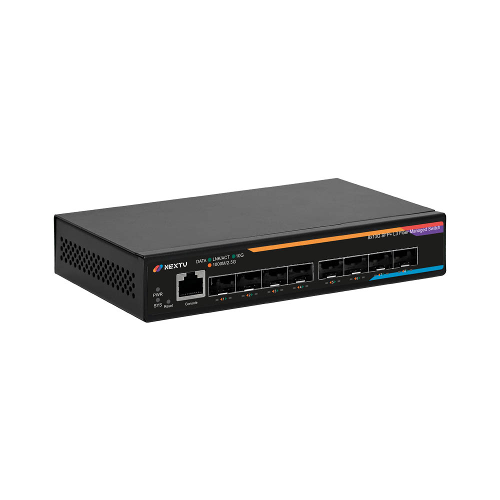넥스트유 스하판 8포트 스위치허브 10G 광 8SFP+ L3 매니지먼트 인터넷 - 상세 이미지 2