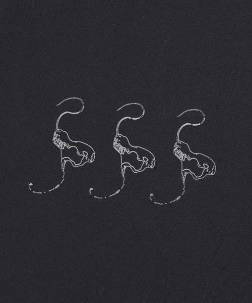 SLASH LONG SLEEVE TEE - WASHED BLACK : 포리프 마켓