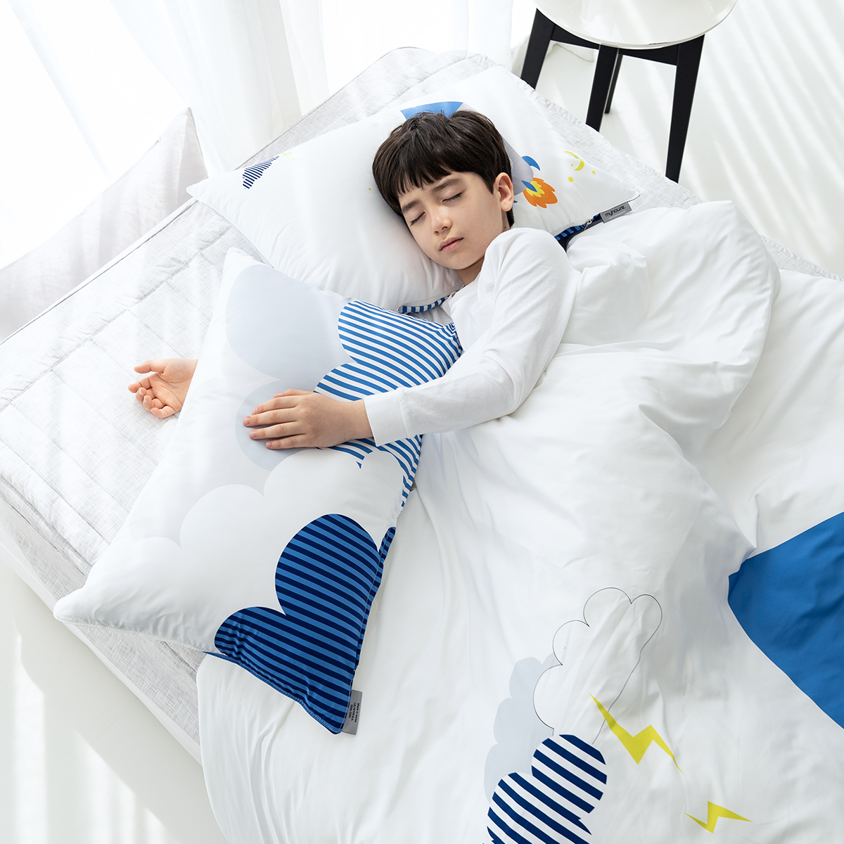 키덜트 취향저격 먼지없는 사계절 알러지케어 이불커버 베개세트 플라잉 (우주선), S.SS(싱글.슈퍼싱글겸용)