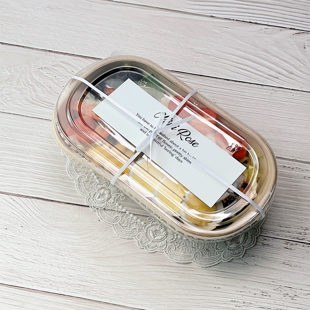 일회용 펄프 포장 용기 도시락 샌드위치 케이스 김밥 샐러드용기 50세트 - 상세 이미지 4