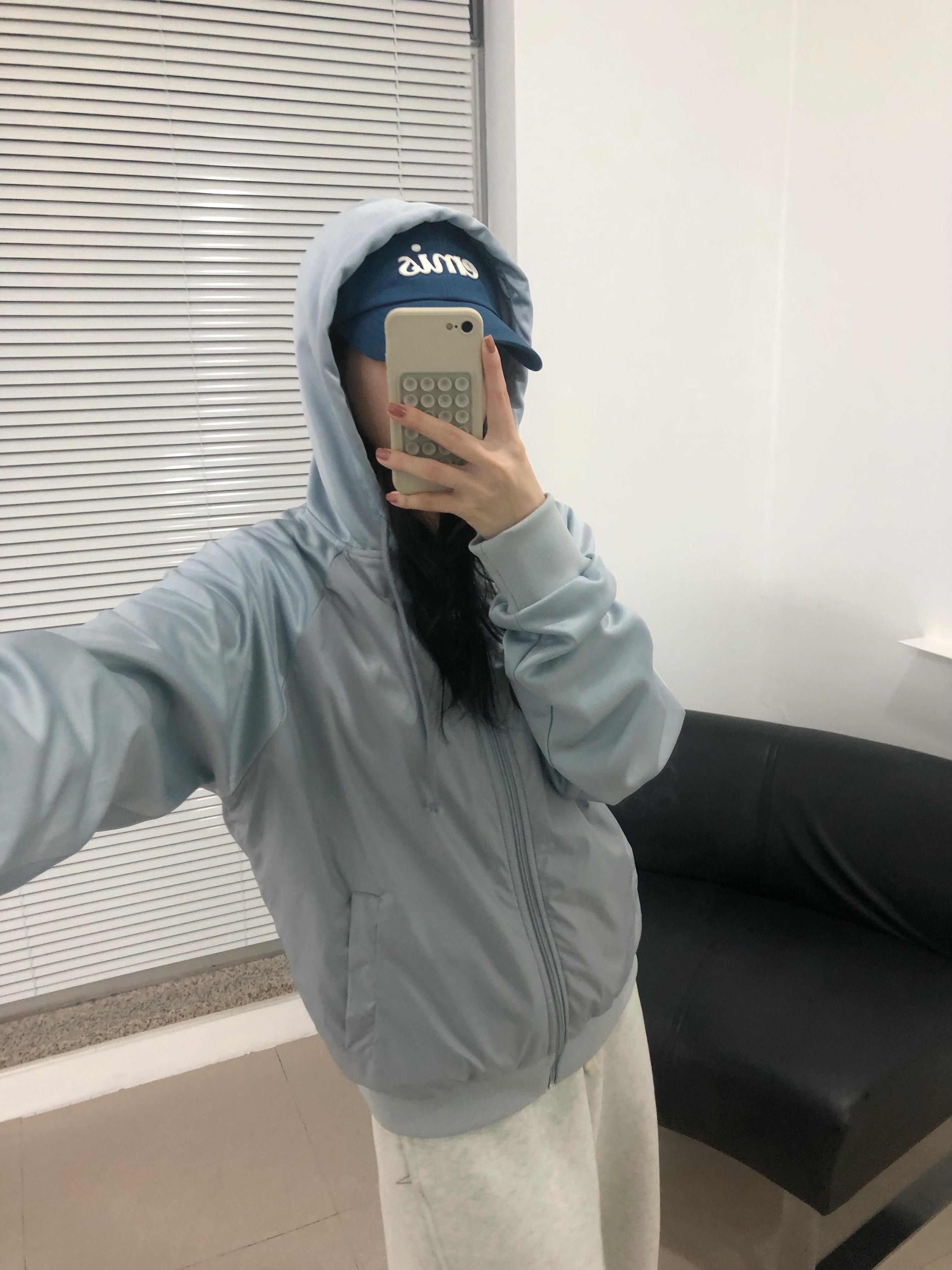 나일론 후드 집업 저지 NYLON HOODIE (2 color) 상세 이미지 4