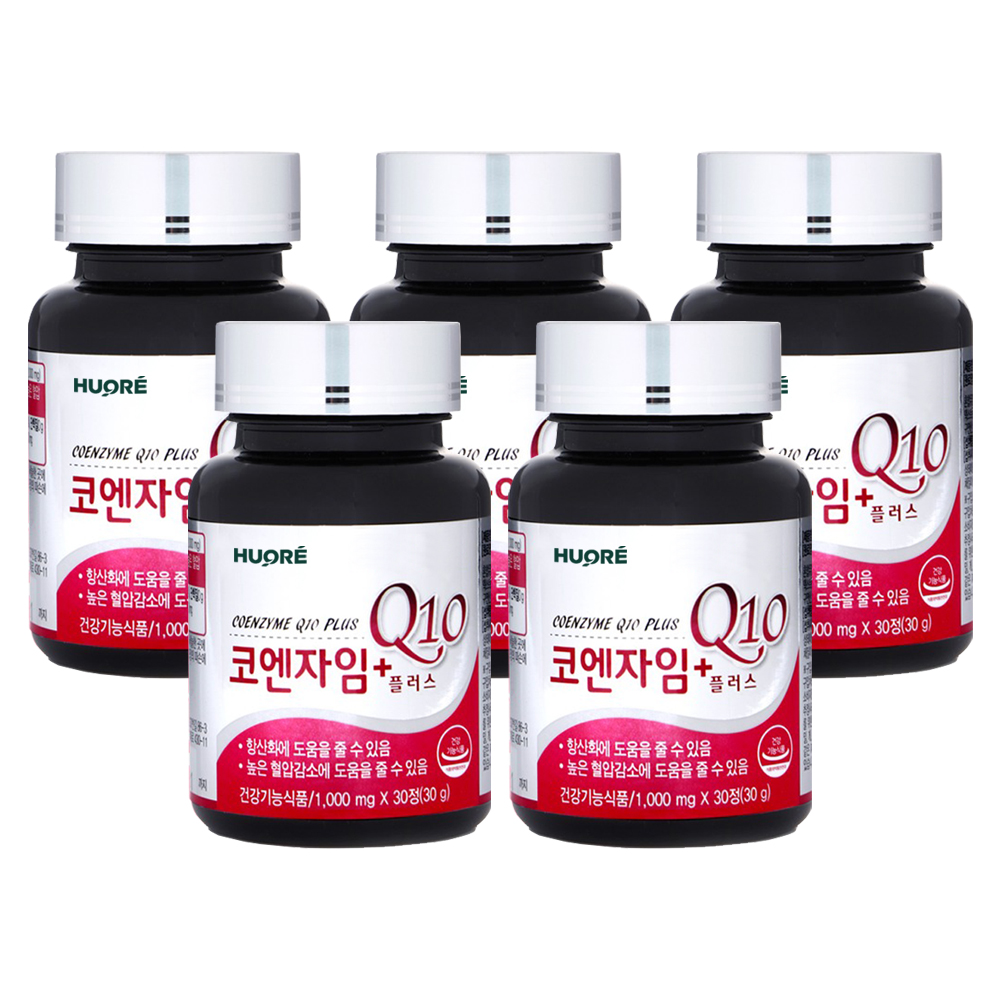 휴오레 코큐텐 코엔자임 q10 플러스 30정, 5개 - 상품 이미지