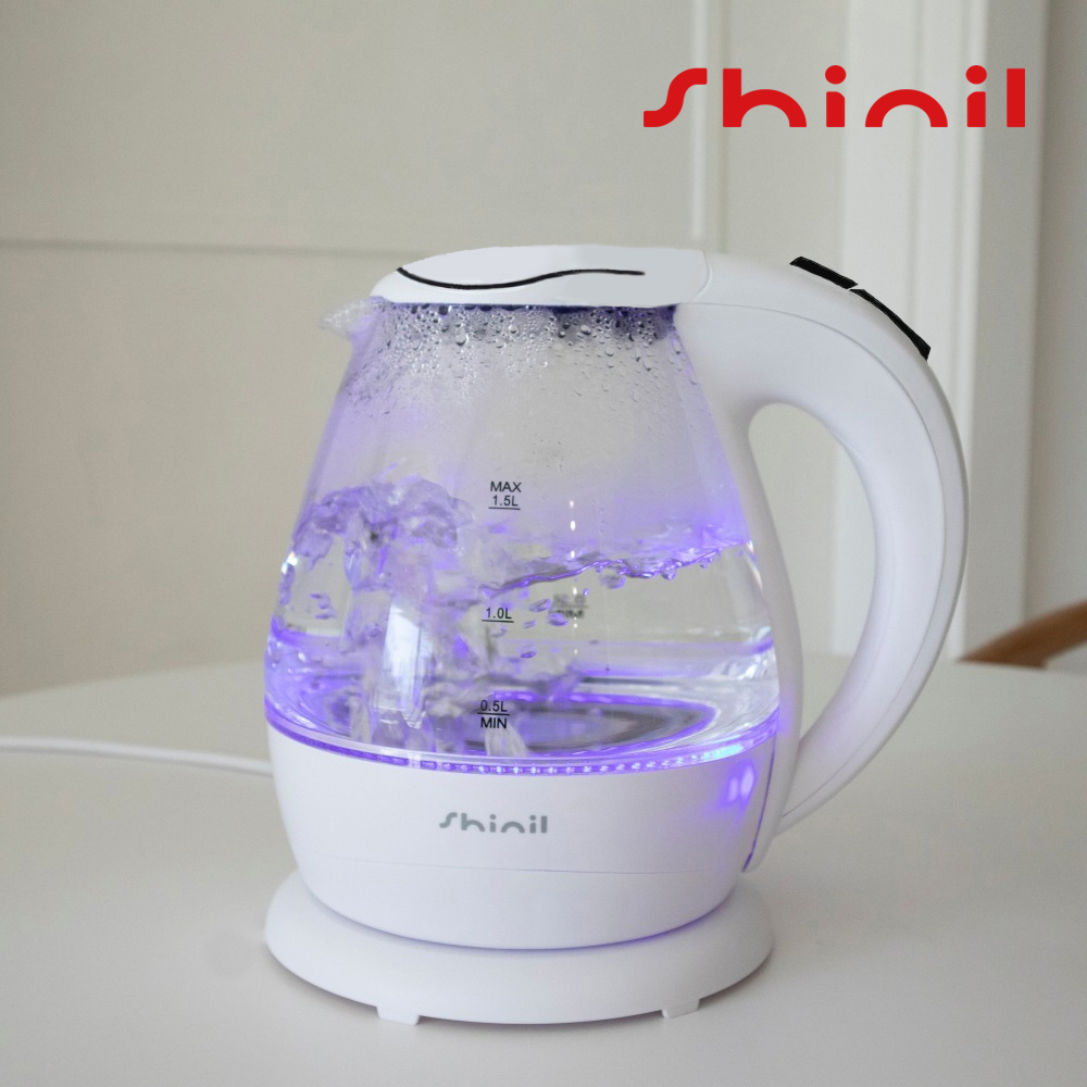 신일 내열유리 전기포트 미니 커피포터 티 포트기 무선주전자