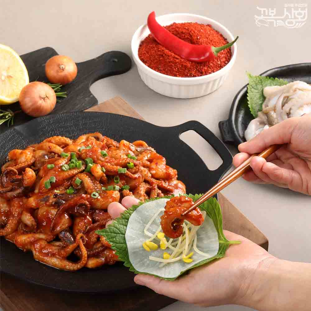 탱글탱글한 양념 쭈꾸미볶음 맛집 2인분 470g 밀키트 캠핑용 간편조리 [꼬복상회] - 상세 이미지 3