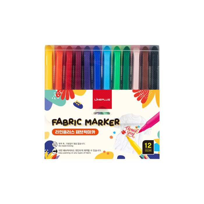 라인플러스 마카펜 패브릭마카 12색 세트 3.0mm 제품 이미지