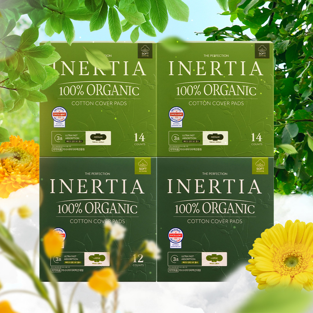 [4700만장 완판템] [4팩] 이너시아 더 퍼펙션 유기농 생리대 제품 이미지