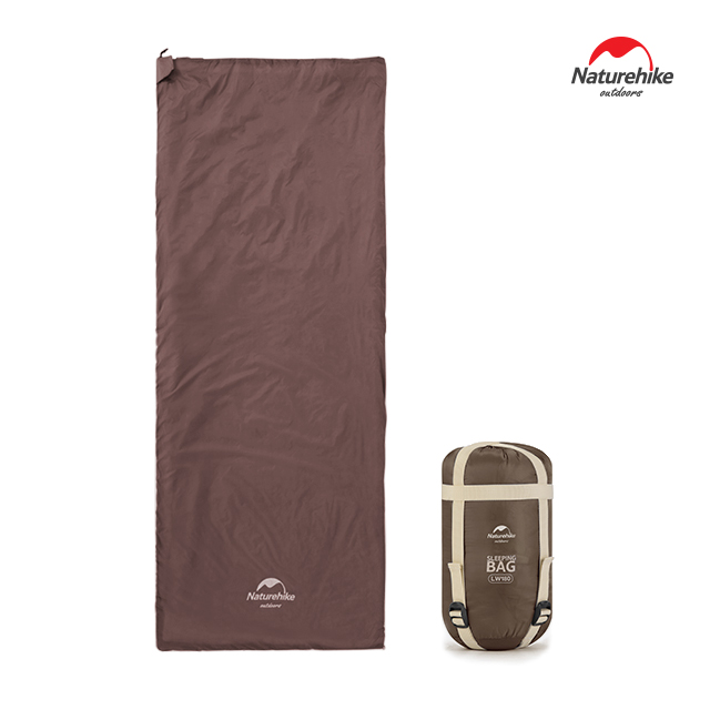 네이처하이크 LW180 초경량 XL 백패킹 여행 캠핑 미니 결합가능 침낭 브라운