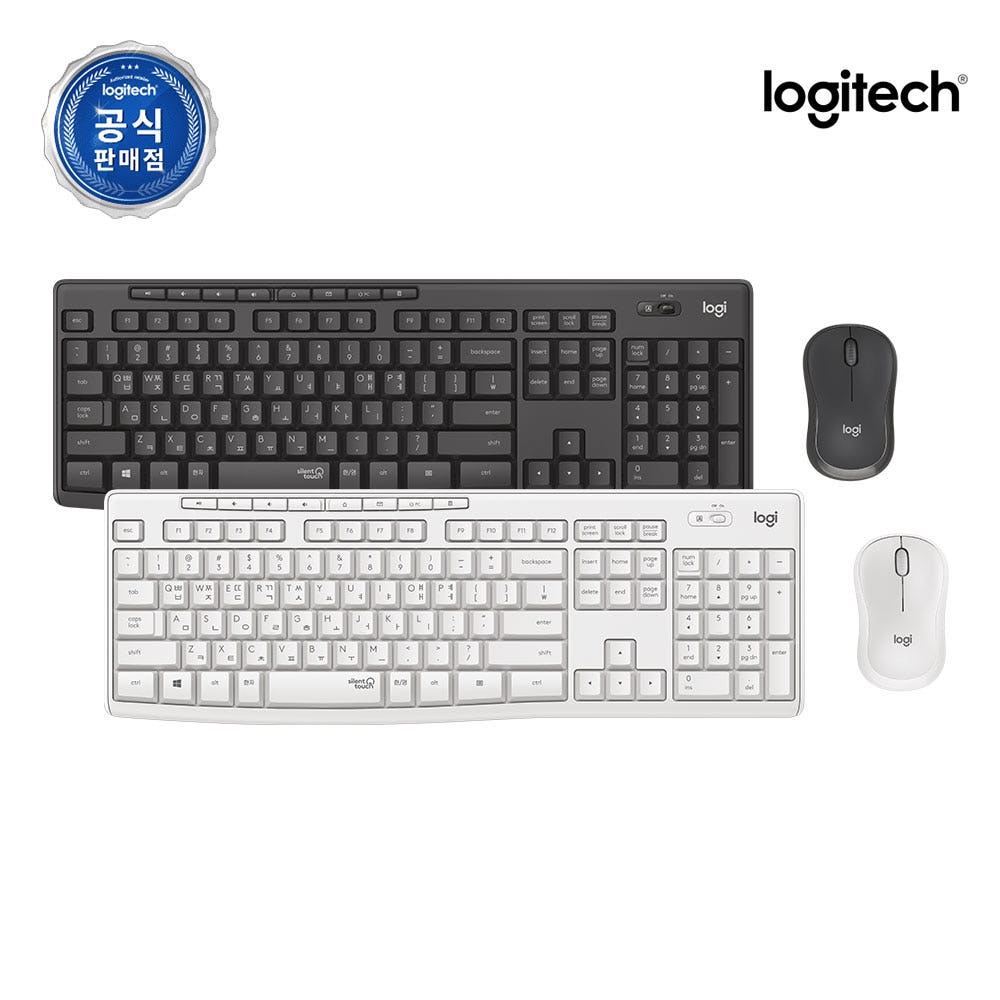 로지텍코리아 공식 MK295 Silent Combo 오프화이트, 멤브레인 - 상세 이미지 2