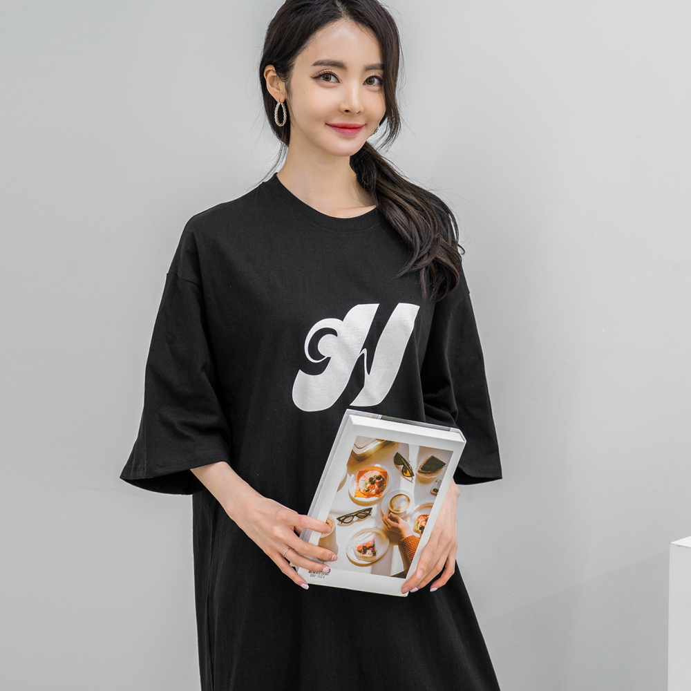 여자잠옷 무지 순면 잠옷 홈웨어 원피스 - 상세 이미지 3