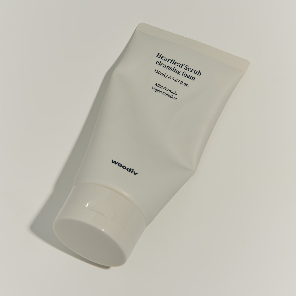 우디브 약산성 저자극 천연 스크럽 클렌징폼 / 얼굴각질 모공청소 피부결 150ml, 1개 이미지 3