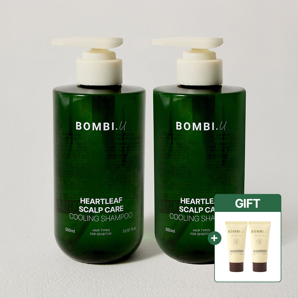 봄비유 어성초 티트리 민감성 두피 쿨링 케어 약산성 샴푸​​​​​​​ 500ml 2개