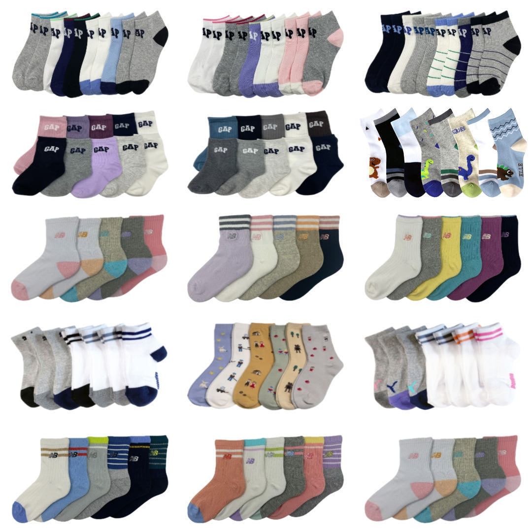 뉴발란스 푸마 엘르 키즈양말세트 유아 초등학생 주니어 덧신 스포츠 양말