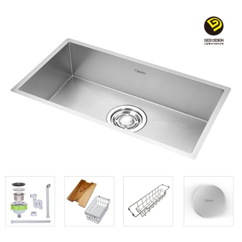 백조싱크 깜뽀르떼830 전체면 엠보 코팅 싱크볼리폼 사각싱크볼 교체 깜뽀르테 - 상품 이미지