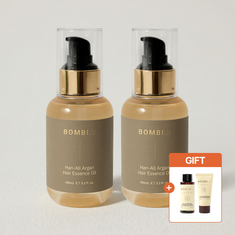 봄비유 모로코 아르간 13000PPM 열보호 컬링 단백질 헤어 오일 에센스 100ml 2개 - 메인 이미지