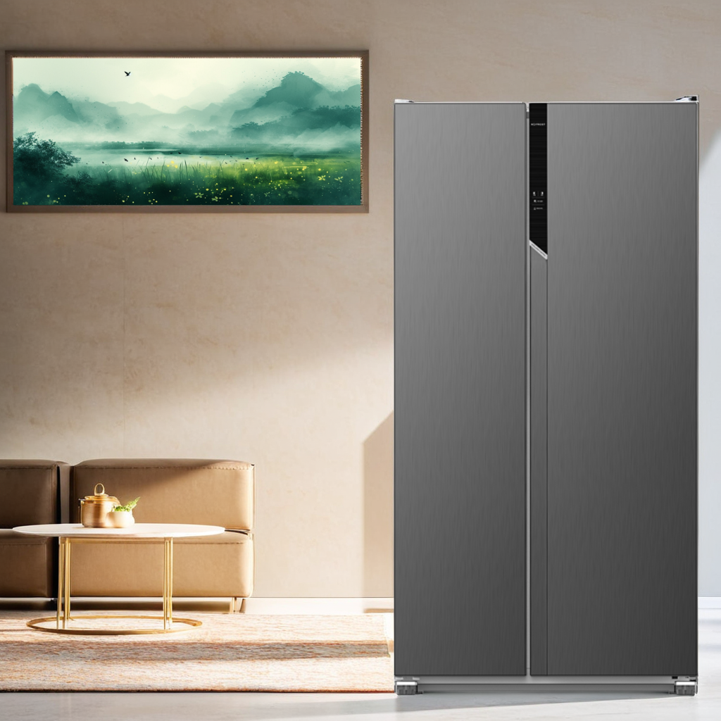 위니아 클라쎄 521L 대용량 양문형 2도어 냉장고 실버 저소음 설치포함