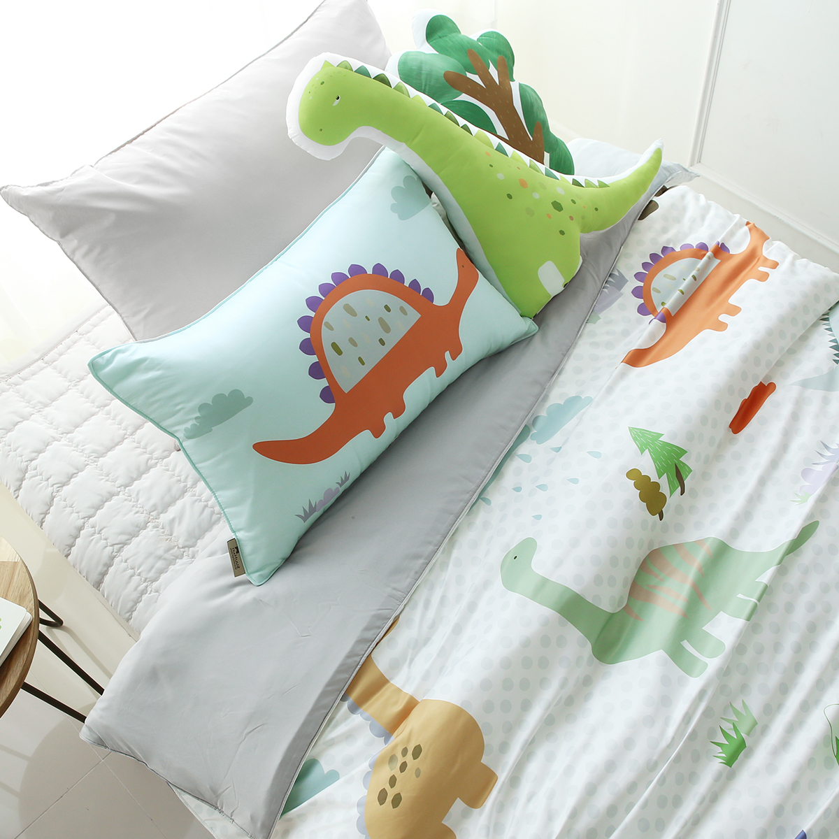 키덜트 취향저격 먼지없는 사계절 알러지케어 이불커버 베개세트 디노 (공룡), S.SS(싱글.슈퍼싱글겸용)
