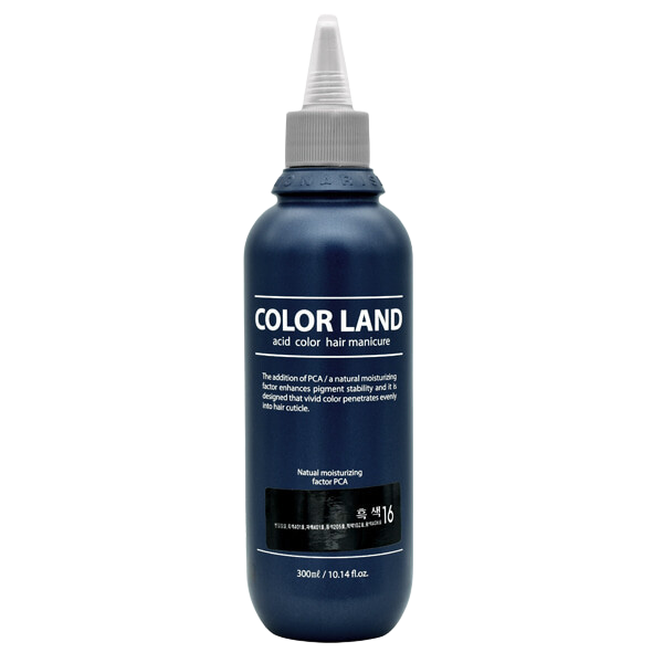 자브 색천지 산성 컬러 헤어 염색 매니큐어 300ml 16흑색(새치) : 월드블루