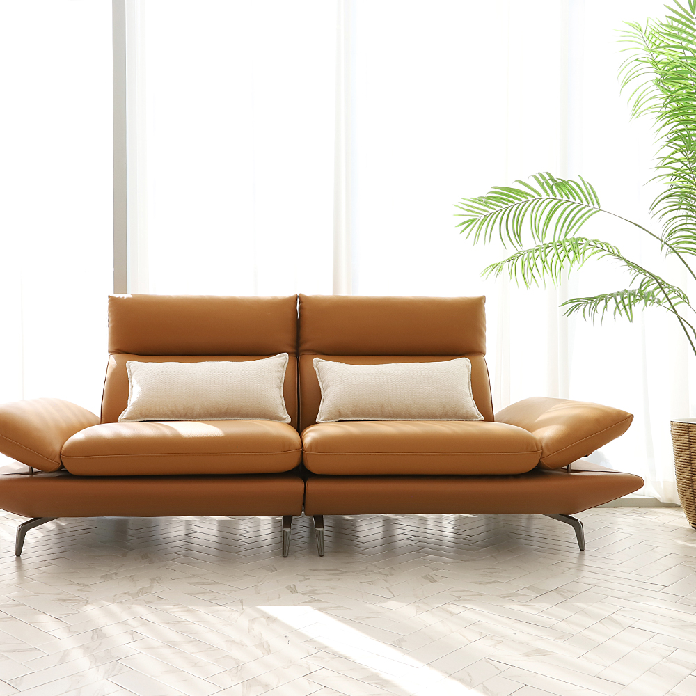 국내제작 더스틴 전체 이태리 천연가죽 면피 3인용가죽쇼파 모듈소파 CL522