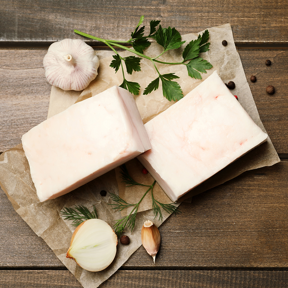 한돈 돼지 비계 덩어리 지방 돈지 기름 냉동, 500g, 6개