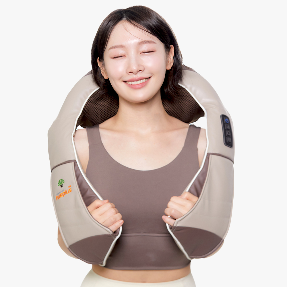 휴플러스 3D텐션 무선 목 어깨 안마기 HPM-5000