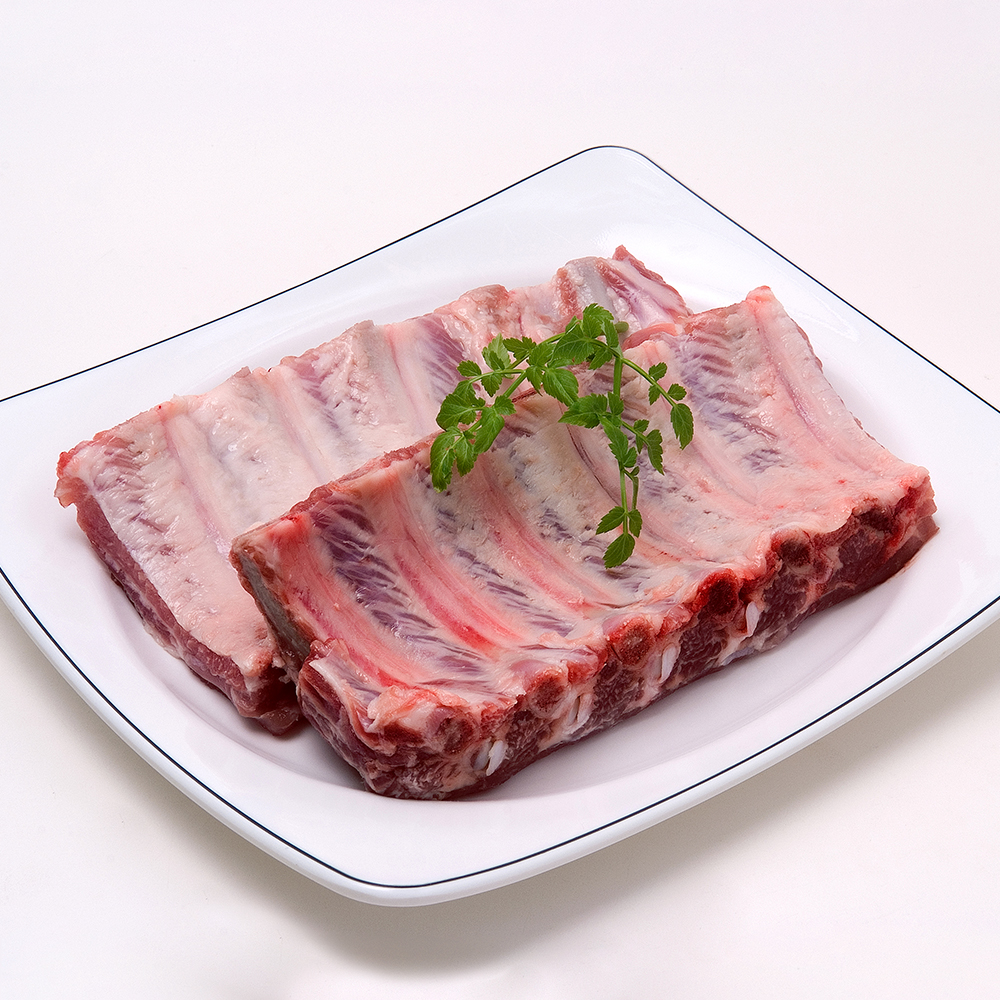 한돈 통등갈비 구이 찜 바베큐용 냉장, 500g, 2개