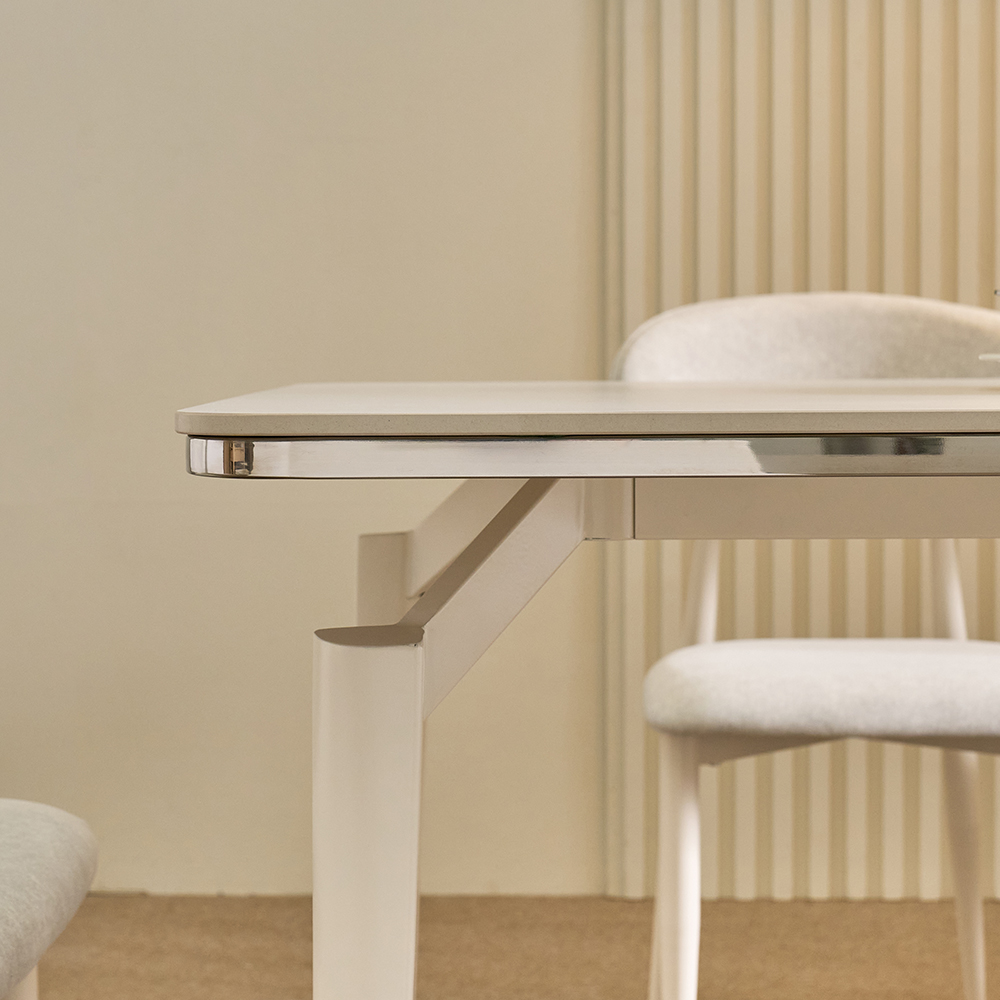 브린 1800 6인용 세트 다이닝 테이블 포세린 세라믹 식탁 의자6